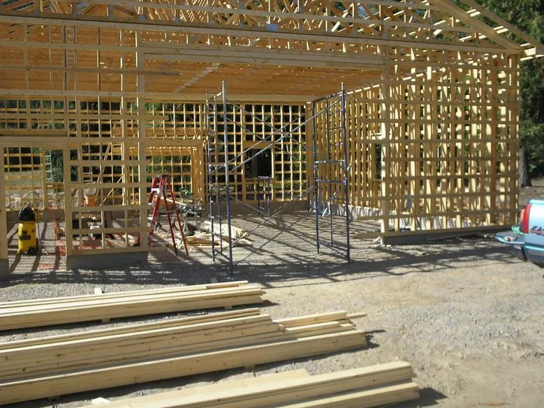 Framed structure during home addition